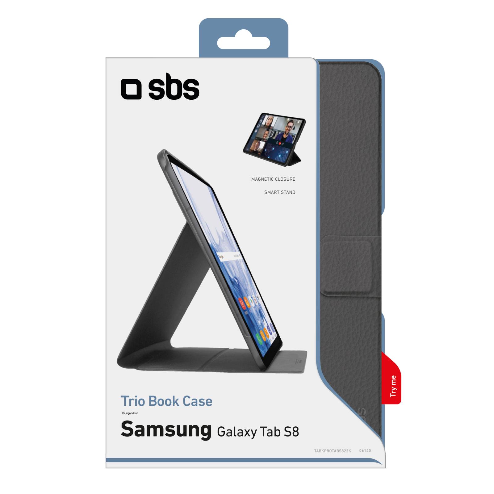 Custodia Book Pro con supporto a leggio per Samsung Tab S8 2022-1