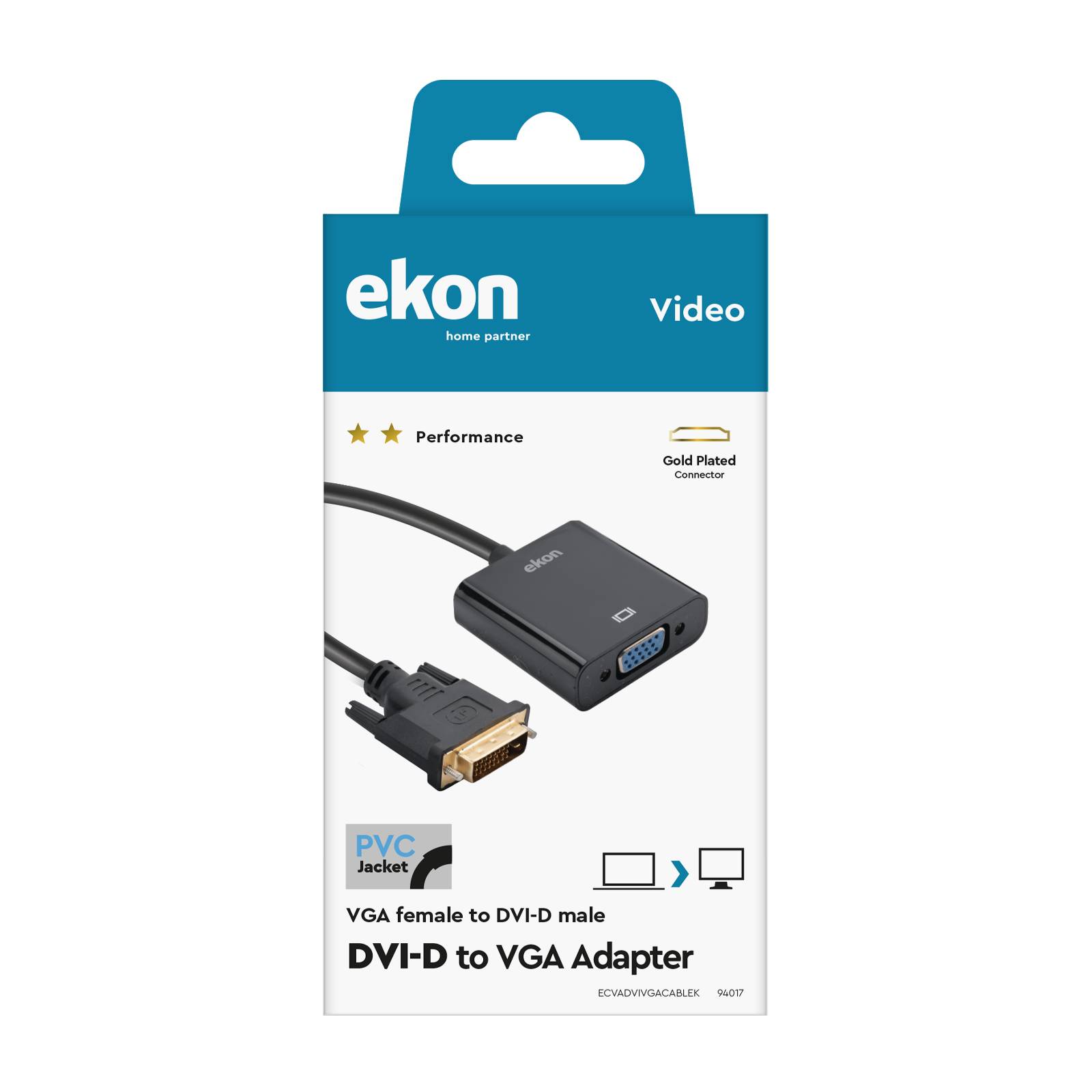 Adattatore DVI-D maschio a VGA femmina-1