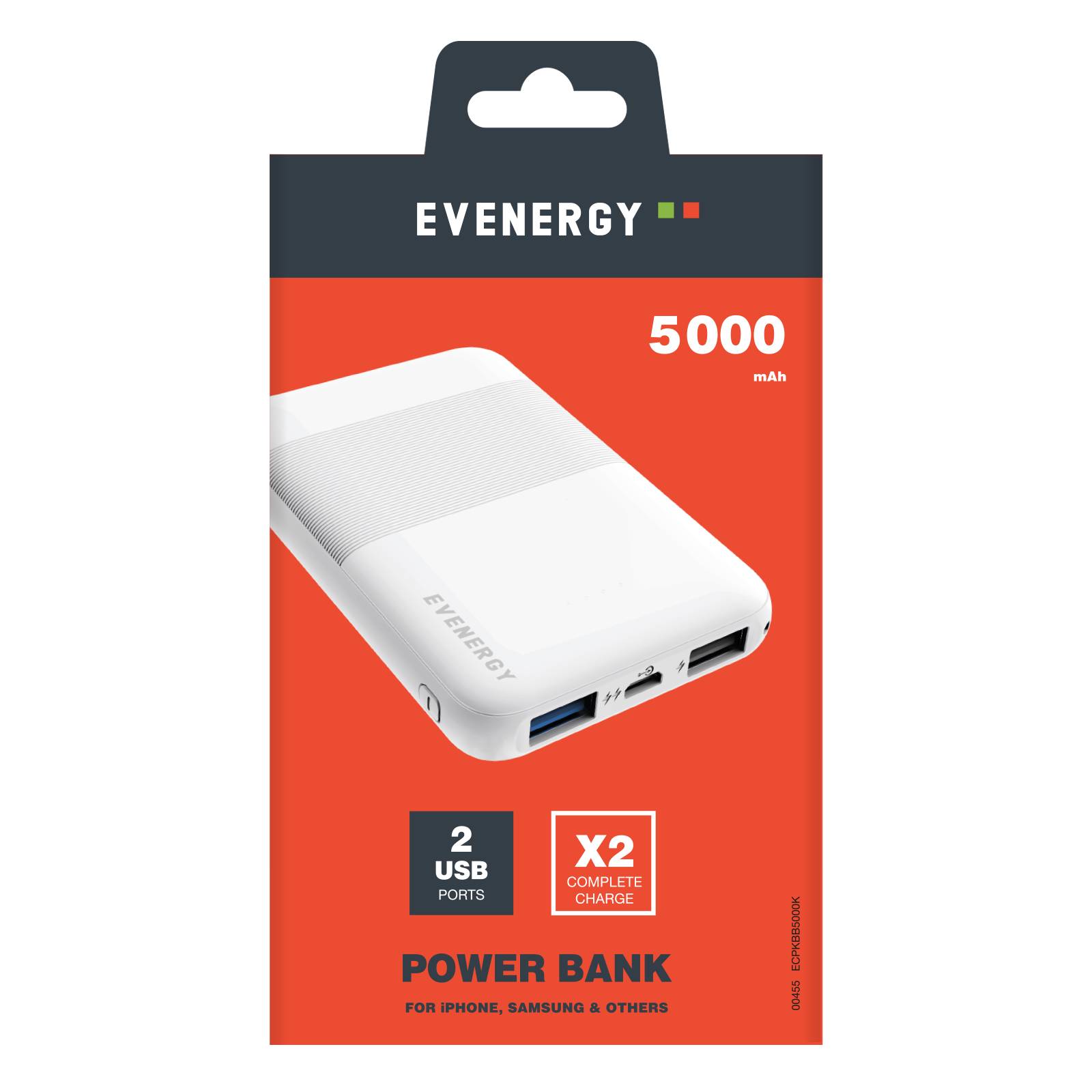 Power Bank 5000 mAh Fast Charge con 2 porte USB-1