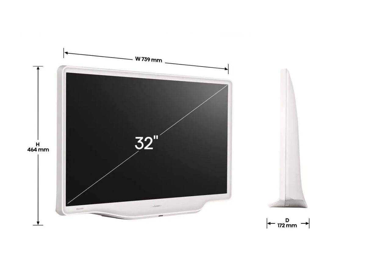 Hisense 32S5Q 81,3 cm (32") Full HD Smart TV Wi-Fi Argento, Bianco-3