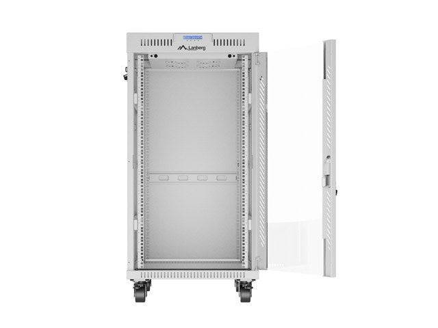 Lanberg 19" 600x800 Rack Einbauschrank Glastür grau - Rack-3