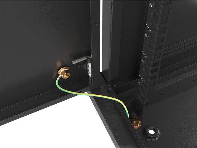 Lanberg Rack Wandschrank 19" 9U/600X450 Metalltür schwarz (WF01-6409-00B)-2