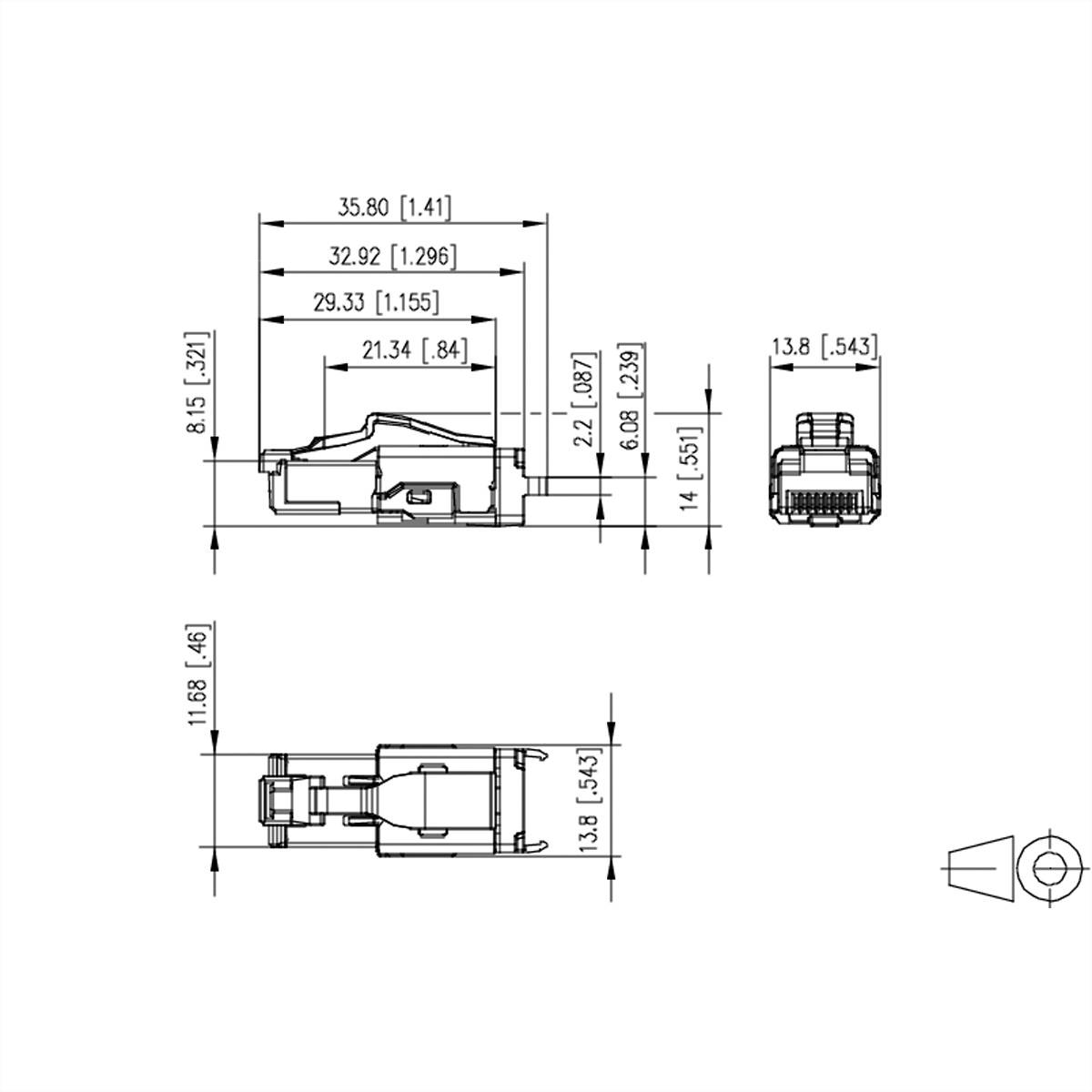 Metz Connect METZ CONNECT C6A RJ45 field plug ultra s Modulo ricetrasmettitore di rete Metz Connect 130E507032-E. 130E50-1