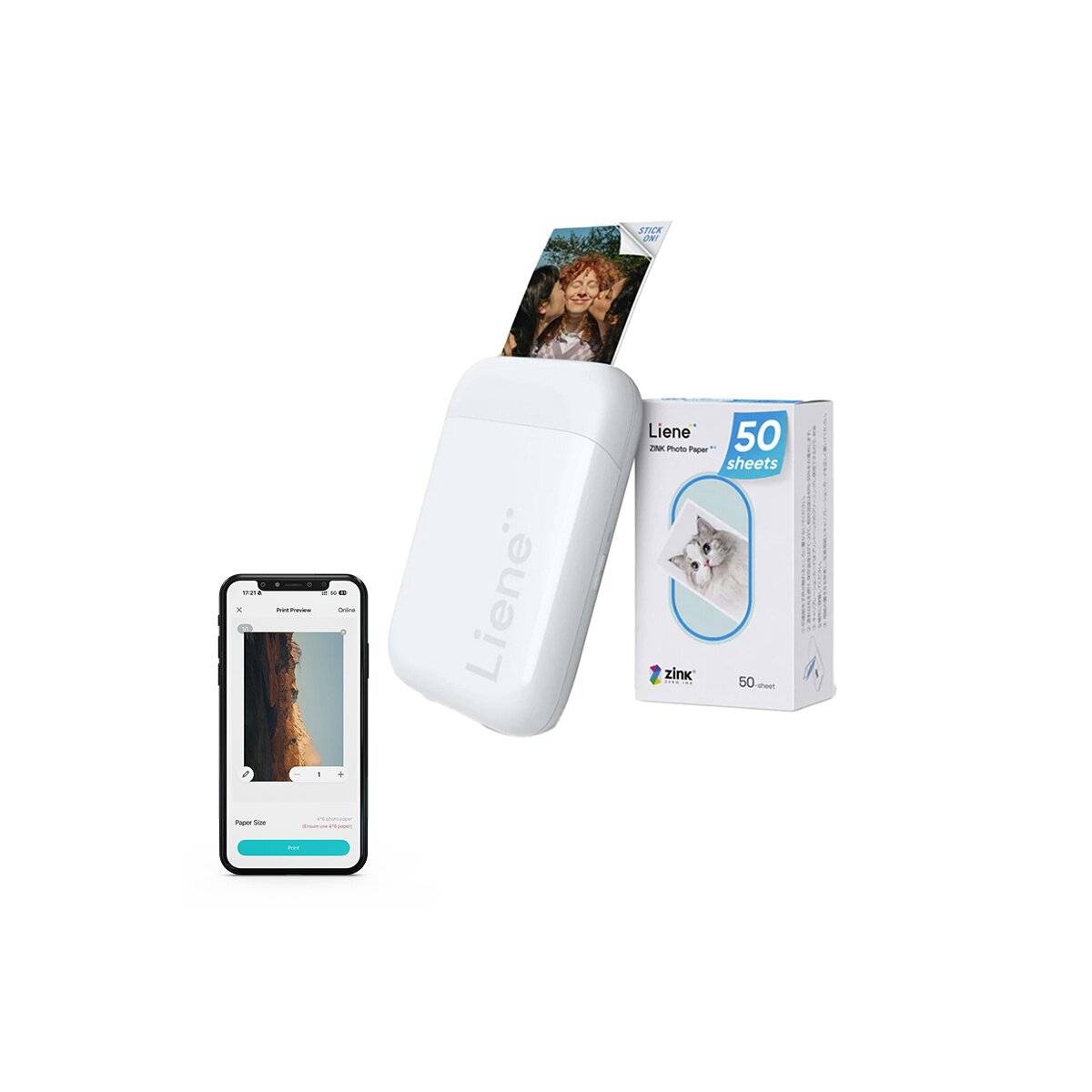 Liene - KW001-65022 - Liene Pearl 2x3" portatile Fotodrucker (bianco)-0