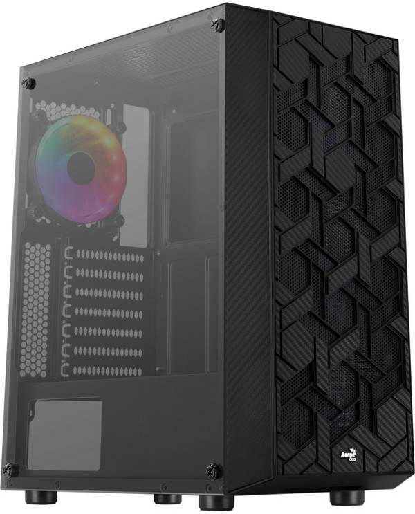 Aerocool Hive V2 Midi Tower Tempered Glass - Black
