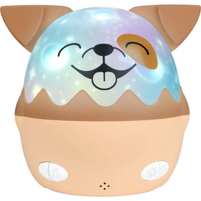 Luce notturna musicale senza fili - BIGBEN - Cane - Proiezione a 360°, 13 film, 8 melodie, Telecomando, Batteria USB-C-1
