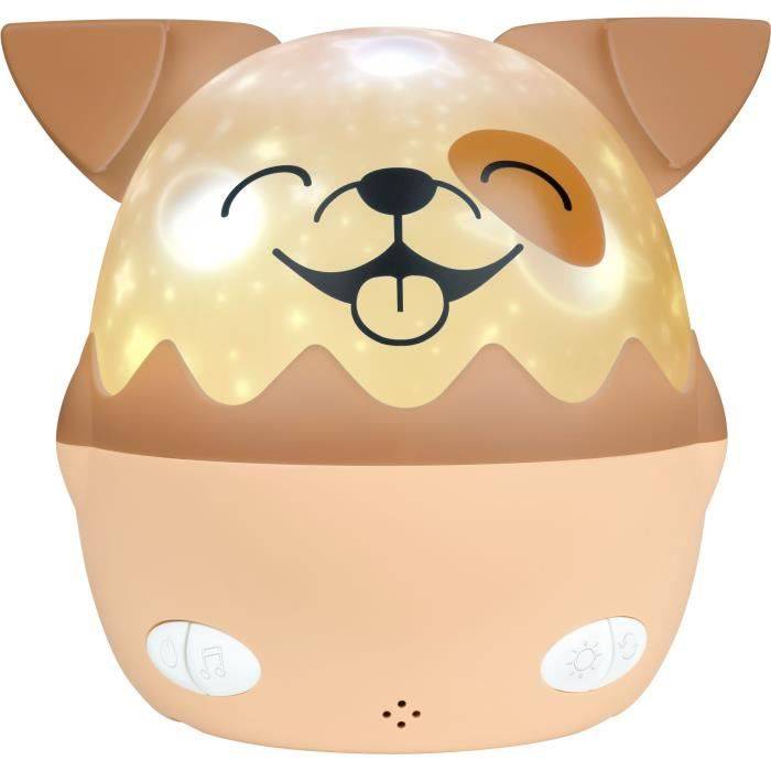 Luce notturna musicale senza fili - BIGBEN - Cane - Proiezione a 360°, 13 film, 8 melodie, Telecomando, Batteria USB-C-3
