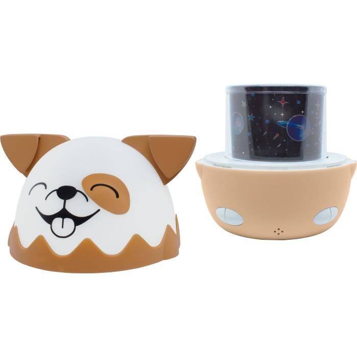 Luce notturna musicale senza fili - BIGBEN - Cane - Proiezione a 360°, 13 film, 8 melodie, Telecomando, Batteria USB-C-4