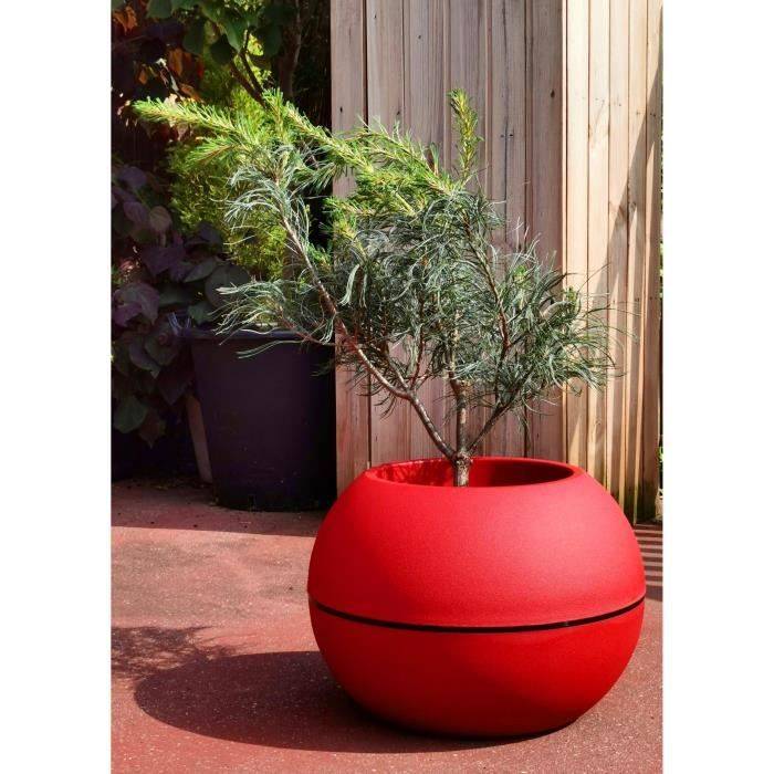 Vaso Riviera D40 Sfera Rosso Granito Ø 40 cm-1