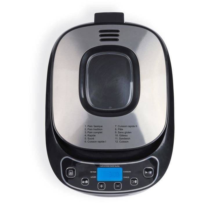 Macchina per il pane - LIVOO - DOP218 - 550W - 12 programmi - Ciotola in alluminio rimovibile - Schermo LCD - 3 accessor-1