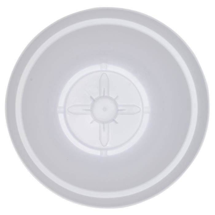 Vaso Riviera Bianco Plastica Quadrato Ø 50 cm-2