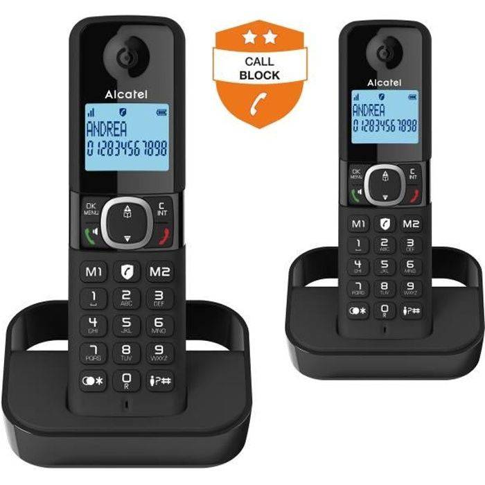 Alcatel F860 DUO EU Telefono DECT Identificatore di chiamata Nero-0