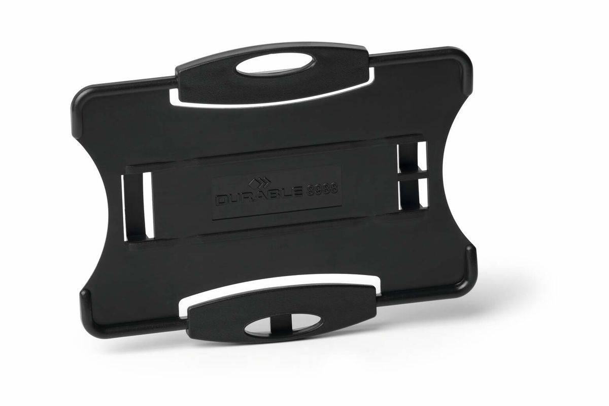 Portabadge Eco Durable - 5,4x8,7 cm - 2 Tessere - 8989-01 (Nero Conf. 10)-1