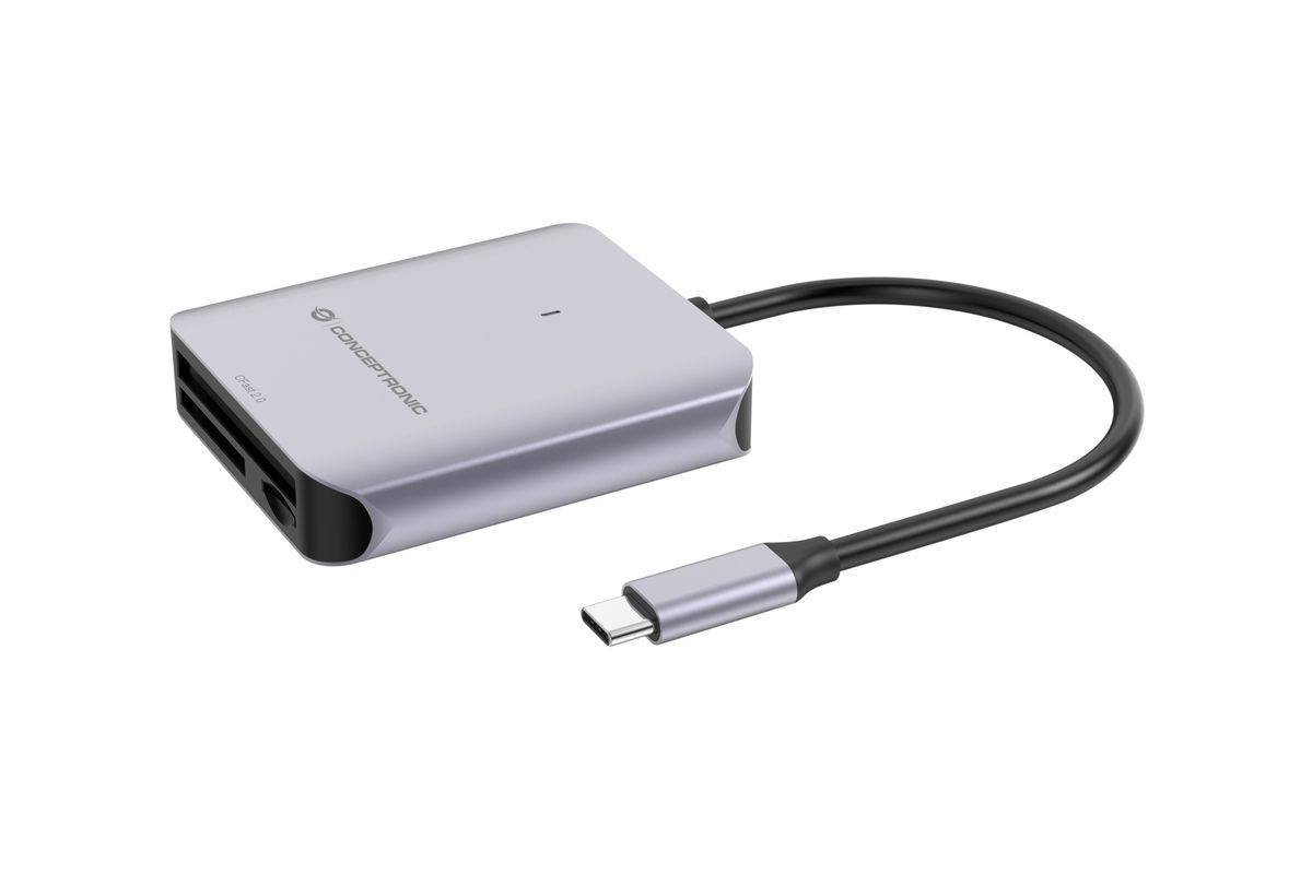 Conceptronic BIAN09G lettore di schede USB 3.2 Gen 2 Type-C Grigio-0