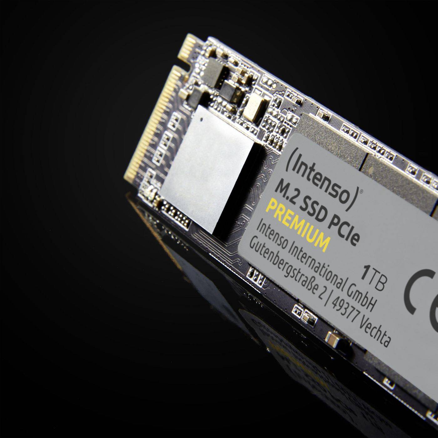SSD Intenso 250GB, PCIe 3.0, M.2 2280, NVMe, Premium (R) 2100MB/s, (W) 1100MB/s, Retail-2