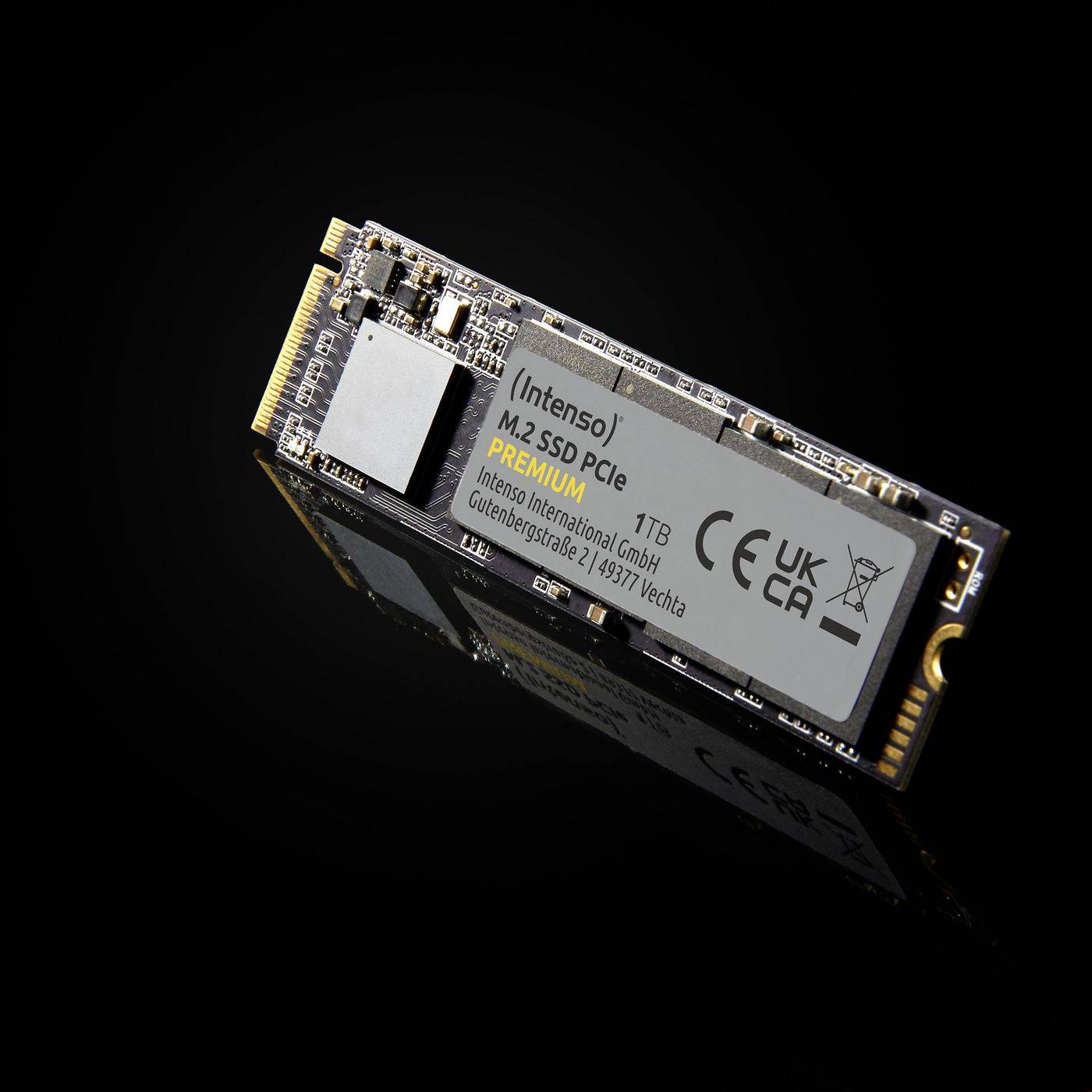 SSD Intenso 250GB, PCIe 3.0, M.2 2280, NVMe, Premium (R) 2100MB/s, (W) 1100MB/s, Retail-3