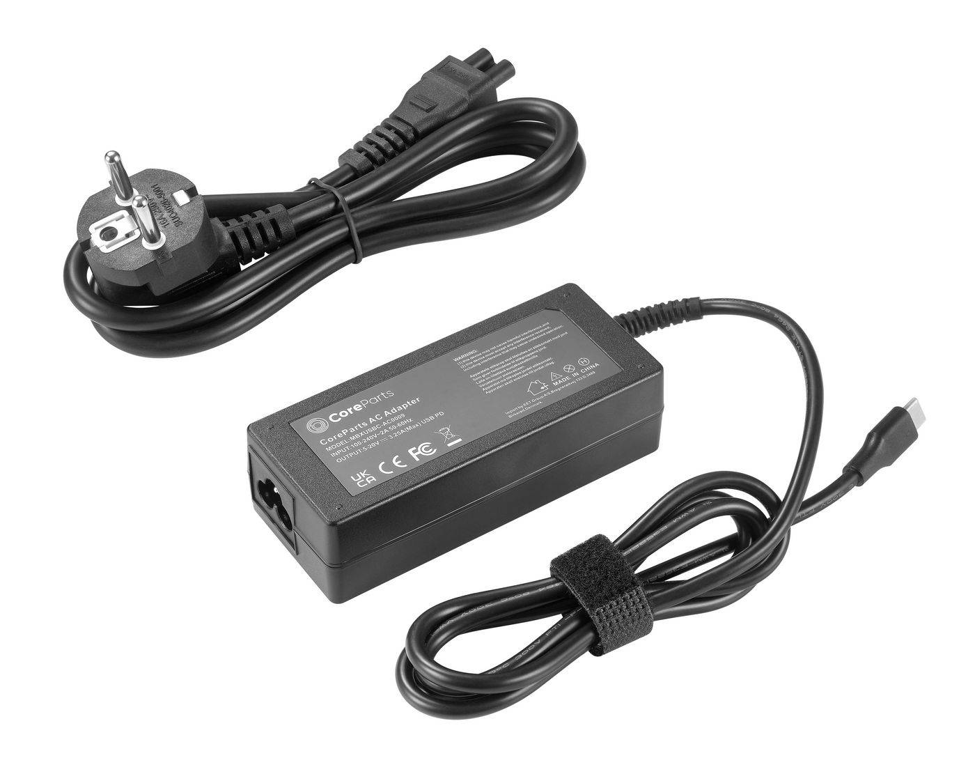 CoreParts MBXUSBC-AC0009 Netzteil & Spannungsumwandler Indoor 65 W Schwarz (MBXUSBC-AC0009)-1