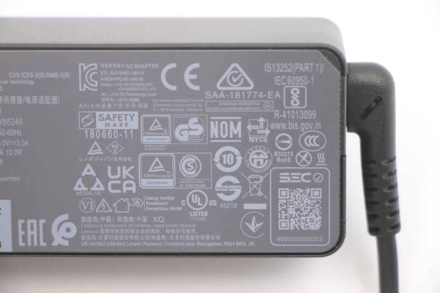 Lenovo 5A10W86246 45W Type-C USB AC Adapter for-3