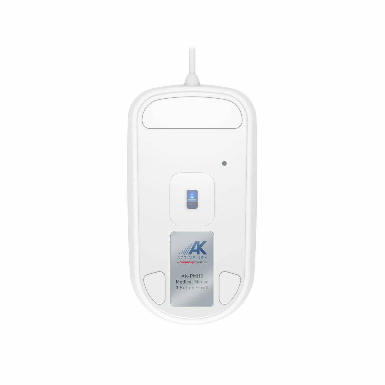 CHERRY Active KEY MMS AK-PMH3 Corded Mouse Cablato Infrarossi Bianco 3 Tasti 1000 dpi Membrana di silicone sigillata IP6-5