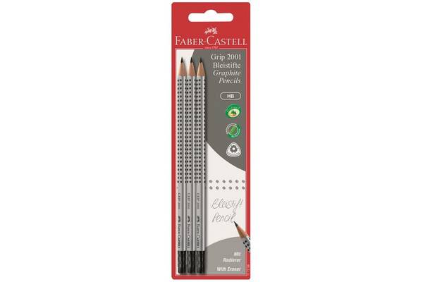 Faber-Castell 117298 matita di grafite HB 3 pz (Faber-Castell GRIP 2001 - blyant - HB)