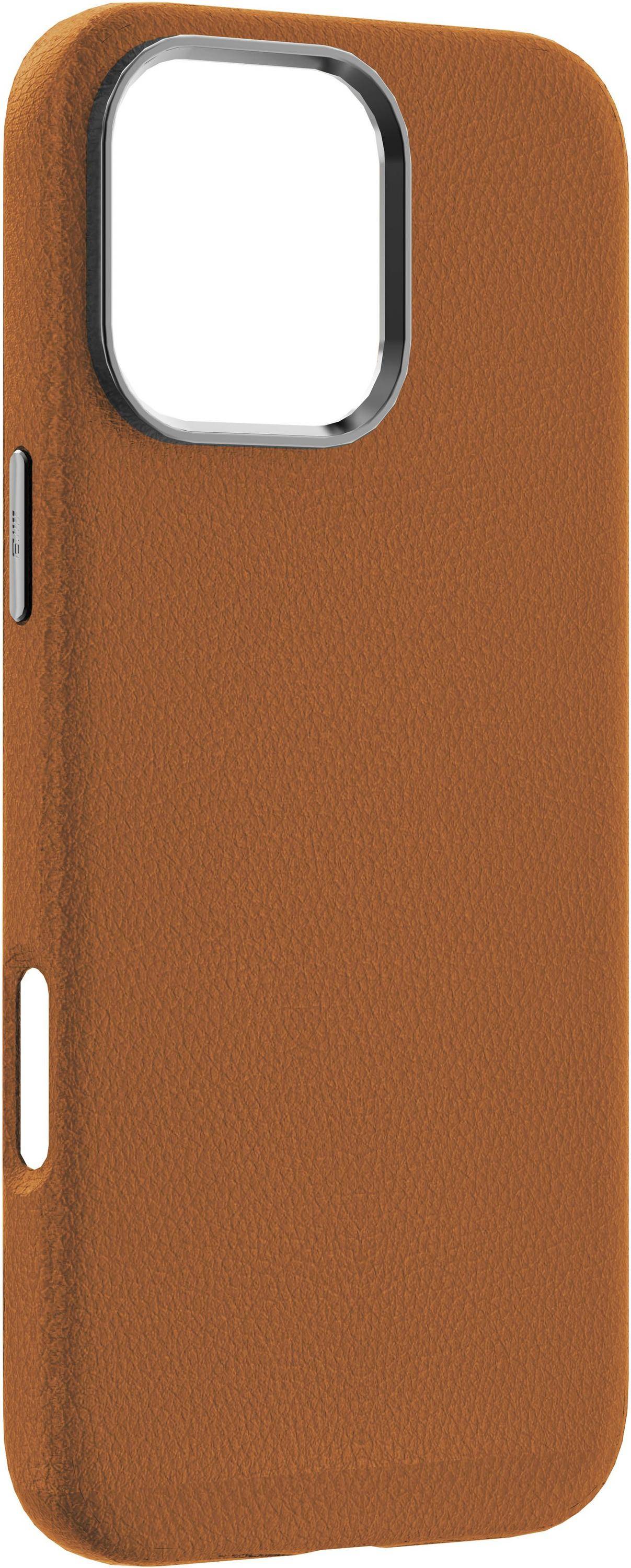 eSTUFF INFINITE VENICE iPhone 16 Pro Brown Leather Magnetic Cover. (ES67160025)-6