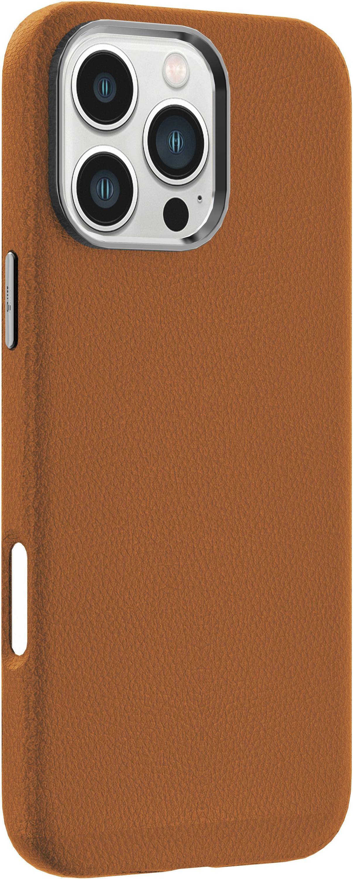 eSTUFF INFINITE VENICE iPhone 16 Pro Brown Leather Magnetic Cover. (ES67160025)-2