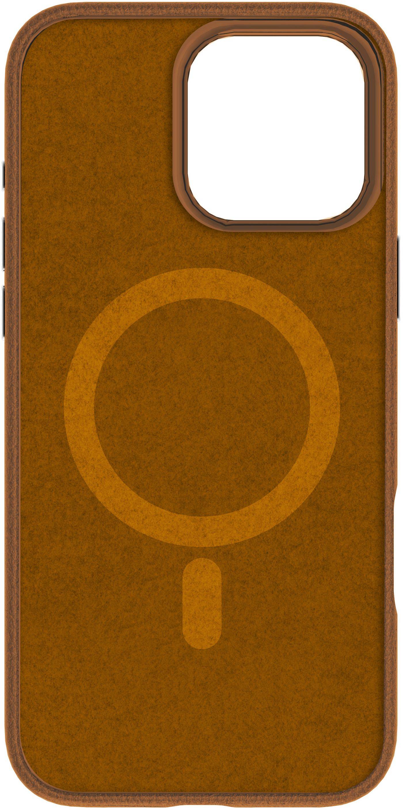 eSTUFF INFINITE VENICE iPhone 16 Pro Brown Leather Magnetic Cover. (ES67160025)-4