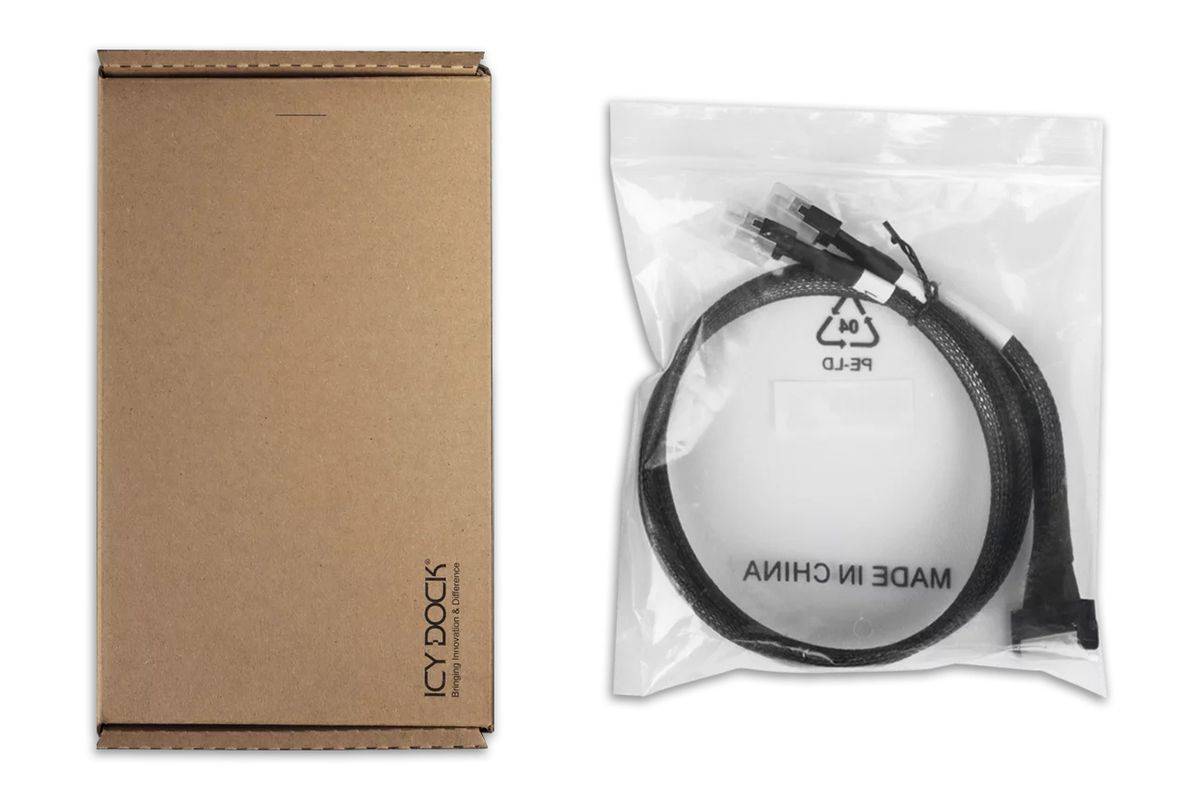 Cavo ICY DOCK da MCIO 8i SFF-TA-1016 a 2xSlimSAS SFF-8654 cavo 4i, 0,5 m-2