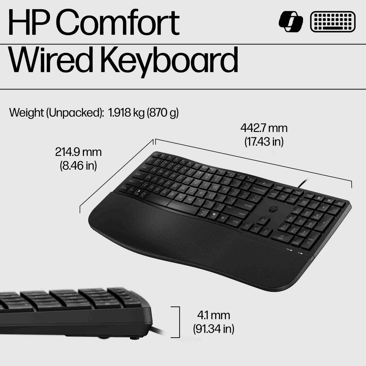 HP Tastiera cablata 480 Comfort-2
