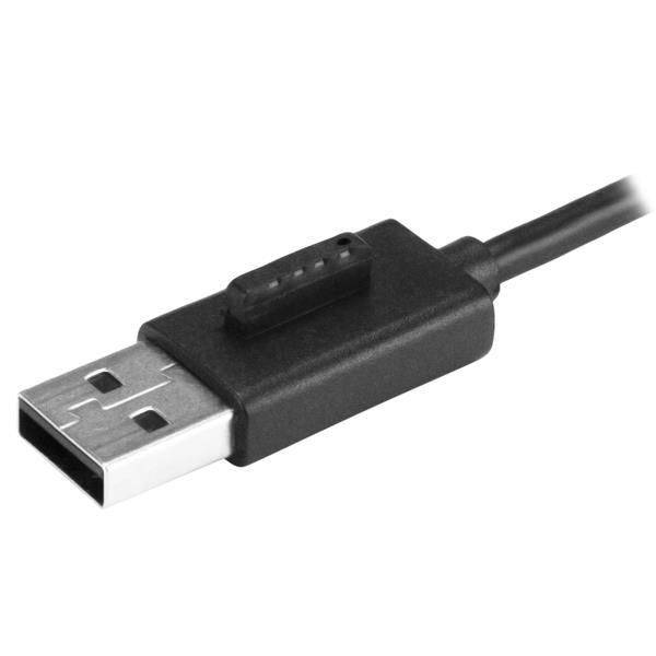 StarTech.com Hub USB 2.0 portatile a 4 porte con cavo integrato - Perno e Concentratore USB compatto - Mini Hub USB2-4
