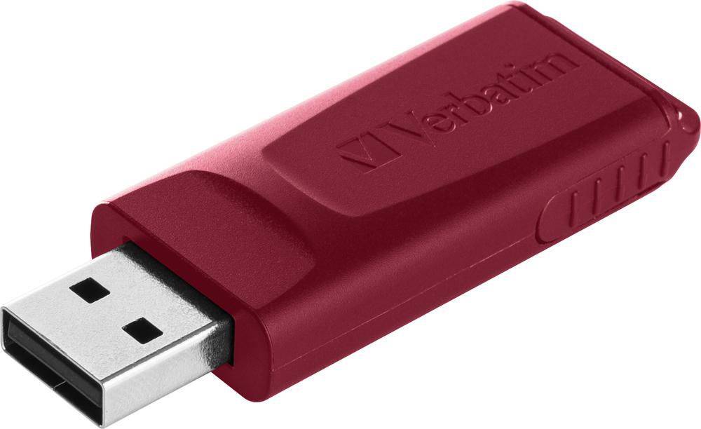 Chiavetta USB 2.0 Verbatim da 32 GB, dispositivo di scorrimento, rosso-blu, confezione multipla (R) 10 MB/s, (W) 4...-5