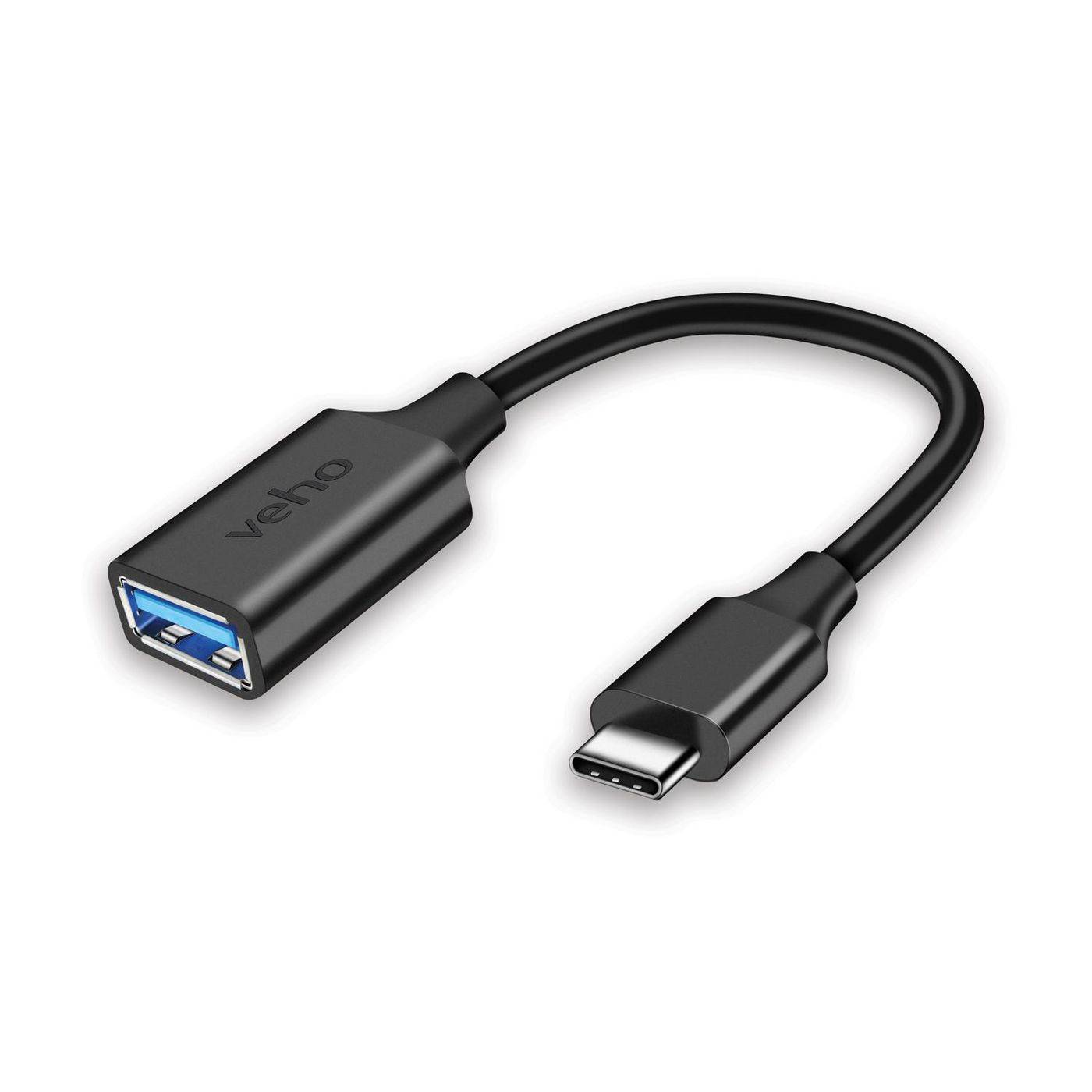 Veho VCL-220-USBCA cavo USB USB 3.2 Gen 1 [3.1 Gen 1] USB C USB A Nero (VCL-220-USBCA)-1
