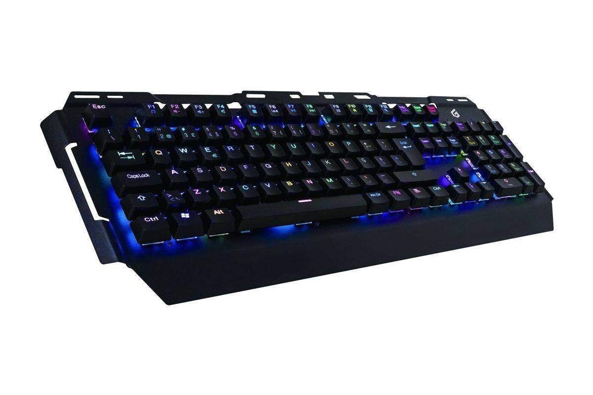 Conceptronic KRONIC - Tastatur - backlit - USB - Portugiesisch - Tastenschalter: blauer Schalter - Schwarz-0