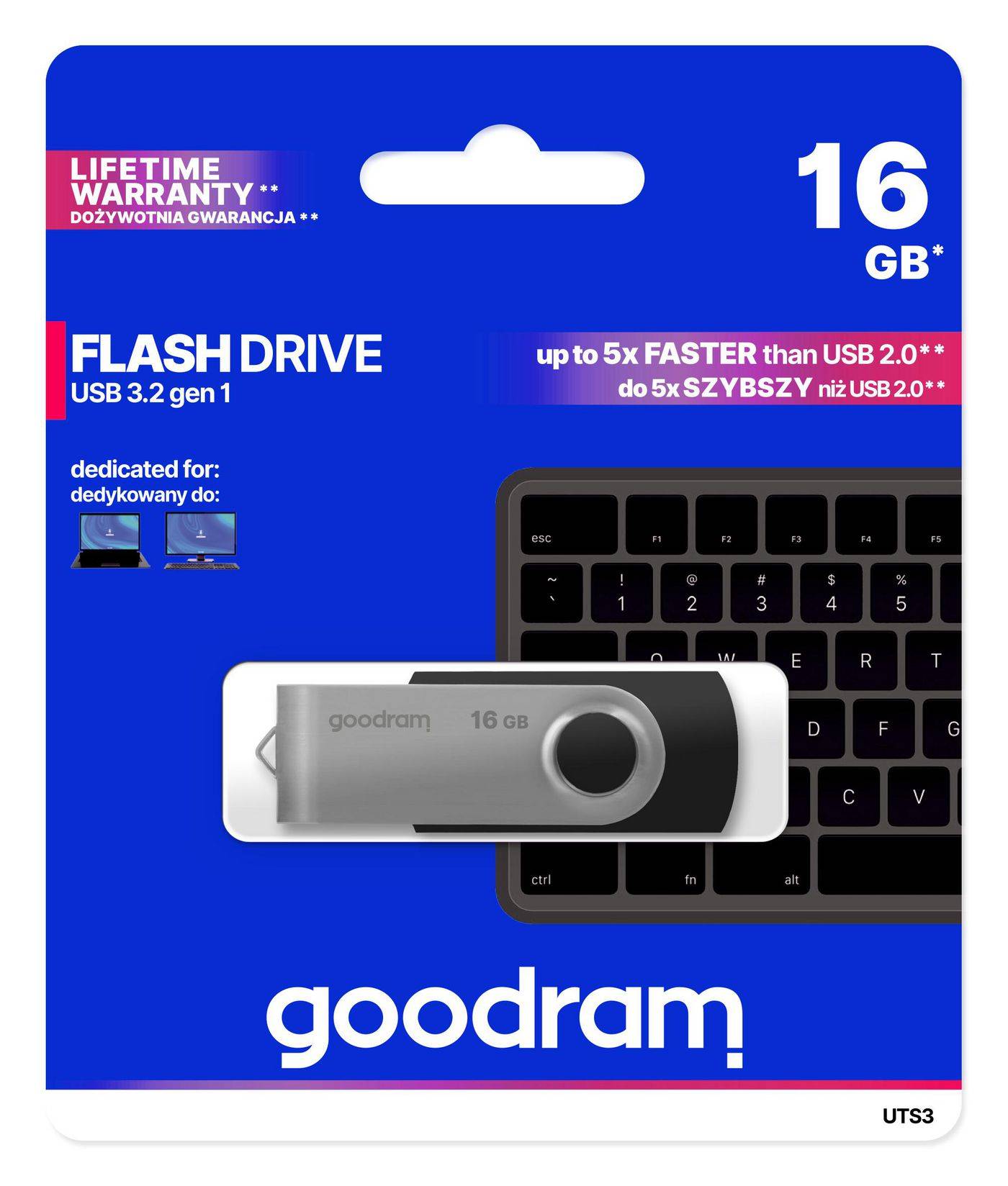 Goodram UTS3 16GB USB 3.0 (3.1 Gen 1) Typ A Schwarz USB-Stick (UTS3-0160K0R11)-5