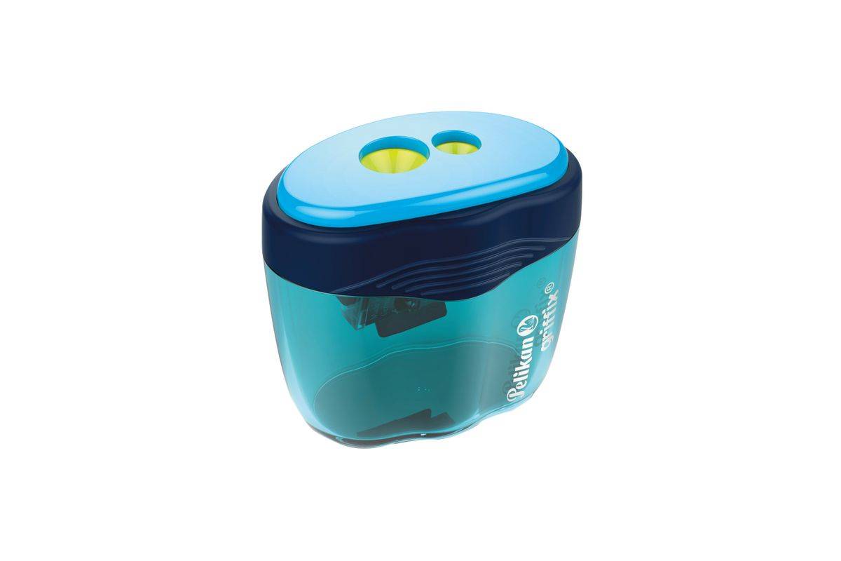 Temperamatite doppio Pelikan Griffix blu 1 ST, temperamatite manuale, blu, plastica, 56 mm, 60 mm, 39 mm-1