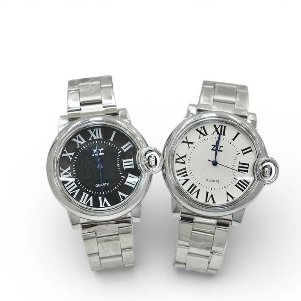 Orologio Da Polso Uomo Classico Numeri Romani Diametro 41mm Acciaio --0