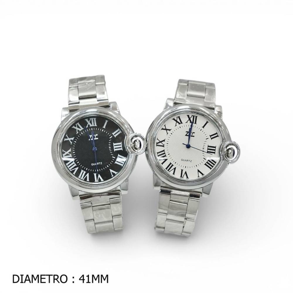 Orologio Da Polso Uomo Classico Numeri Romani Diametro 41mm Acciaio --1