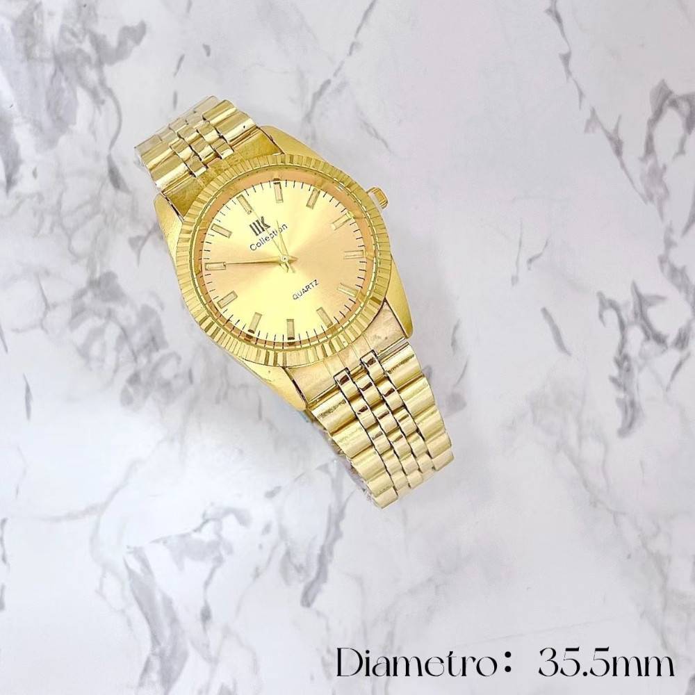Orologio Uomo Oro Classico Elegante Cinturino Acciaio Diametro 35.5mm --1