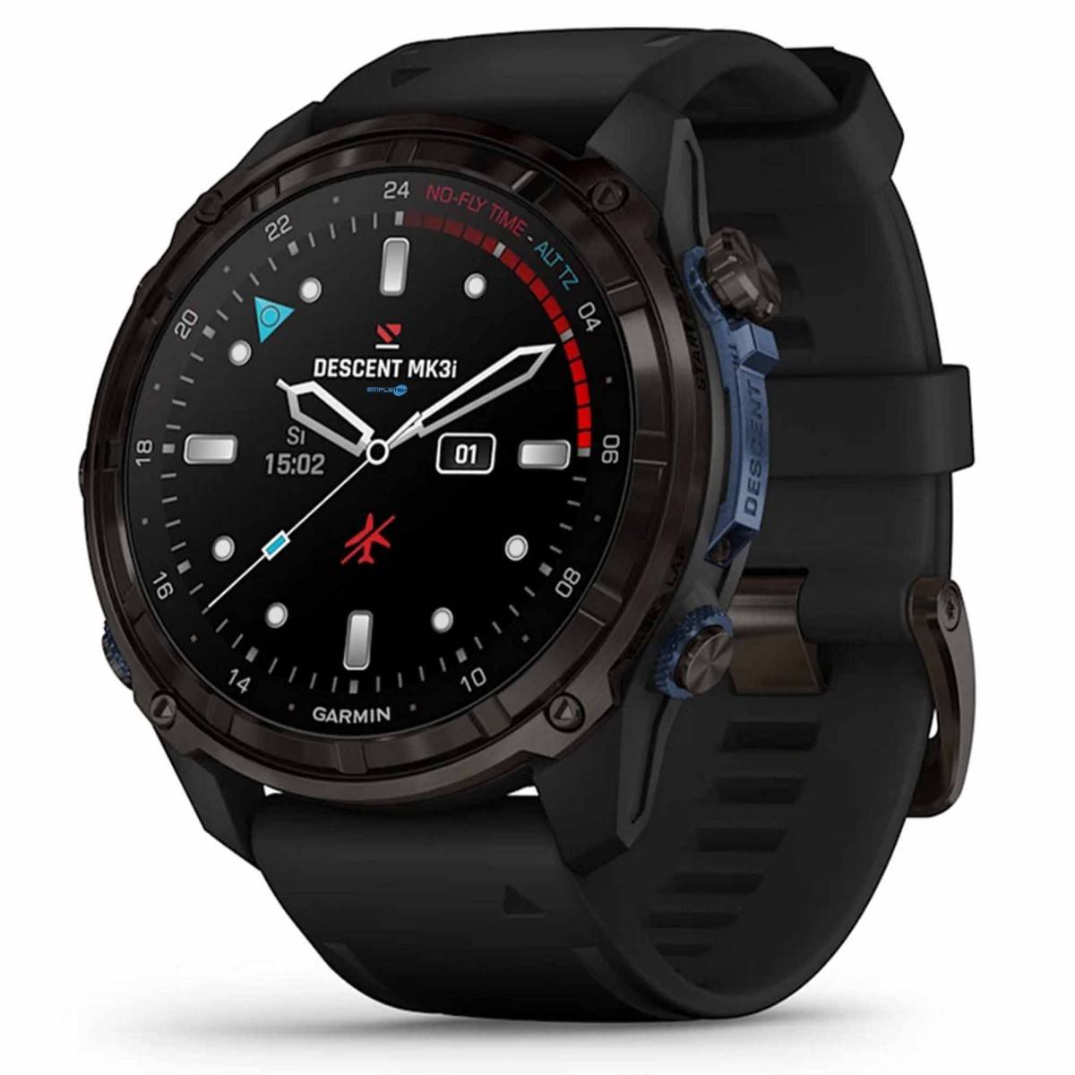 Garmin Descent Mk3i 51mm Smartwatch Titanio Nero Dlc Cinturino Silicone-0