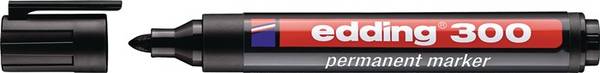 edding 300 Permanent Marker A8 Bullet Black Box of 10