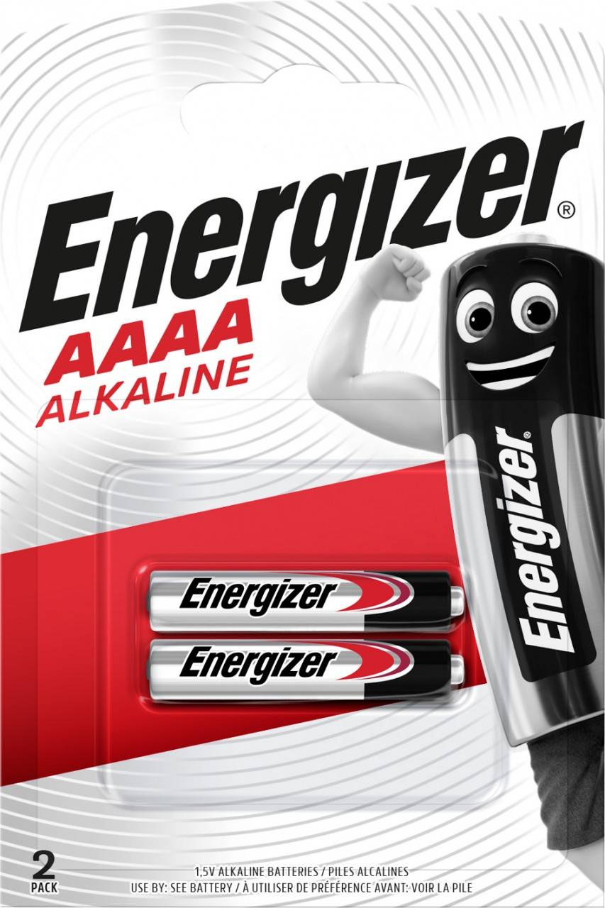 Batterie alcaline Energizer, AAAA, 1,5 V, per elettronica, blister (confezione da 2)-0