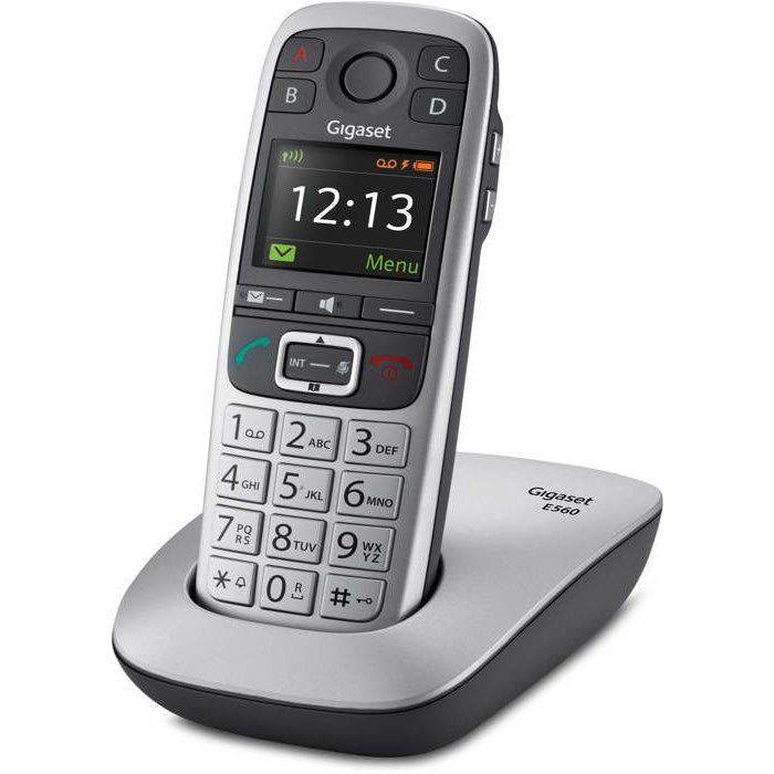 Telefono Senza Fili Gigaset E560 Nero/Argentato Argentato-0
