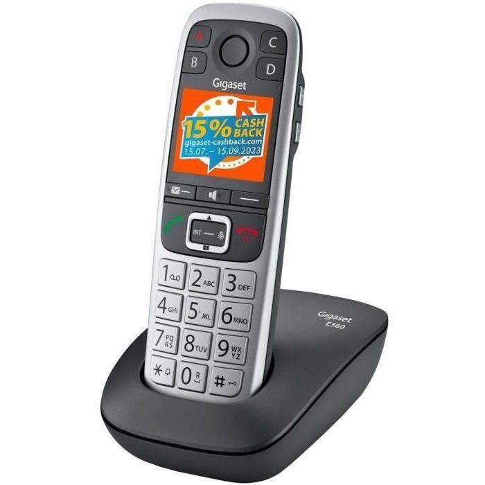 Telefono Senza Fili Gigaset E560 Nero/Argentato Argentato-1