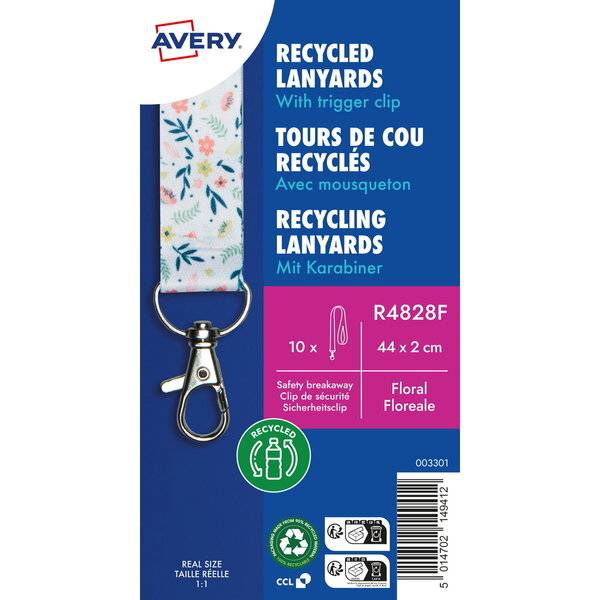 Avery R4828F tracolla Supporto per badge Tessuto Multicolore-0