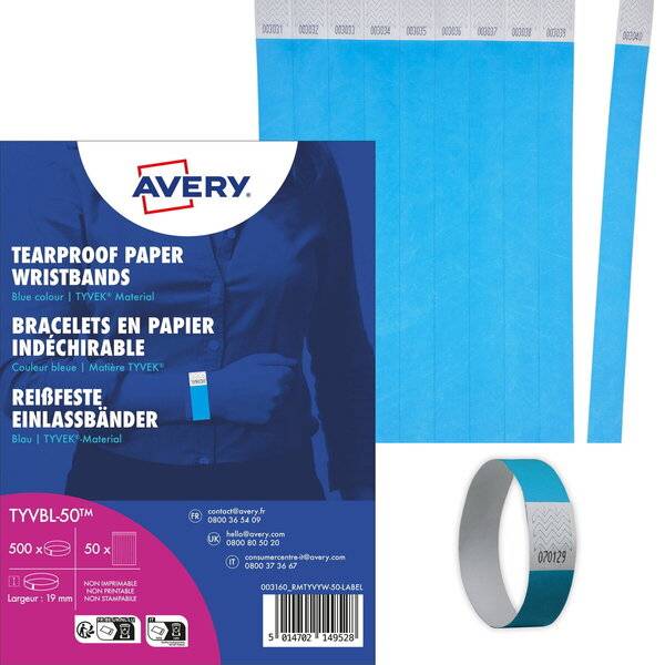 BRACCIALETTI TYVEK BLU FLUO-1