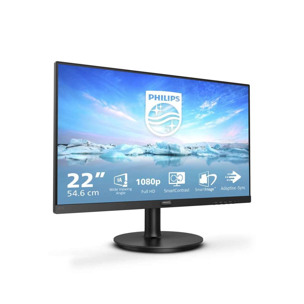PHILIPS MONITOR 21,5 LED VA 16:9 FHD 4MS 200 CDM, VGA/HDMI, MULTIMEDIALE-1