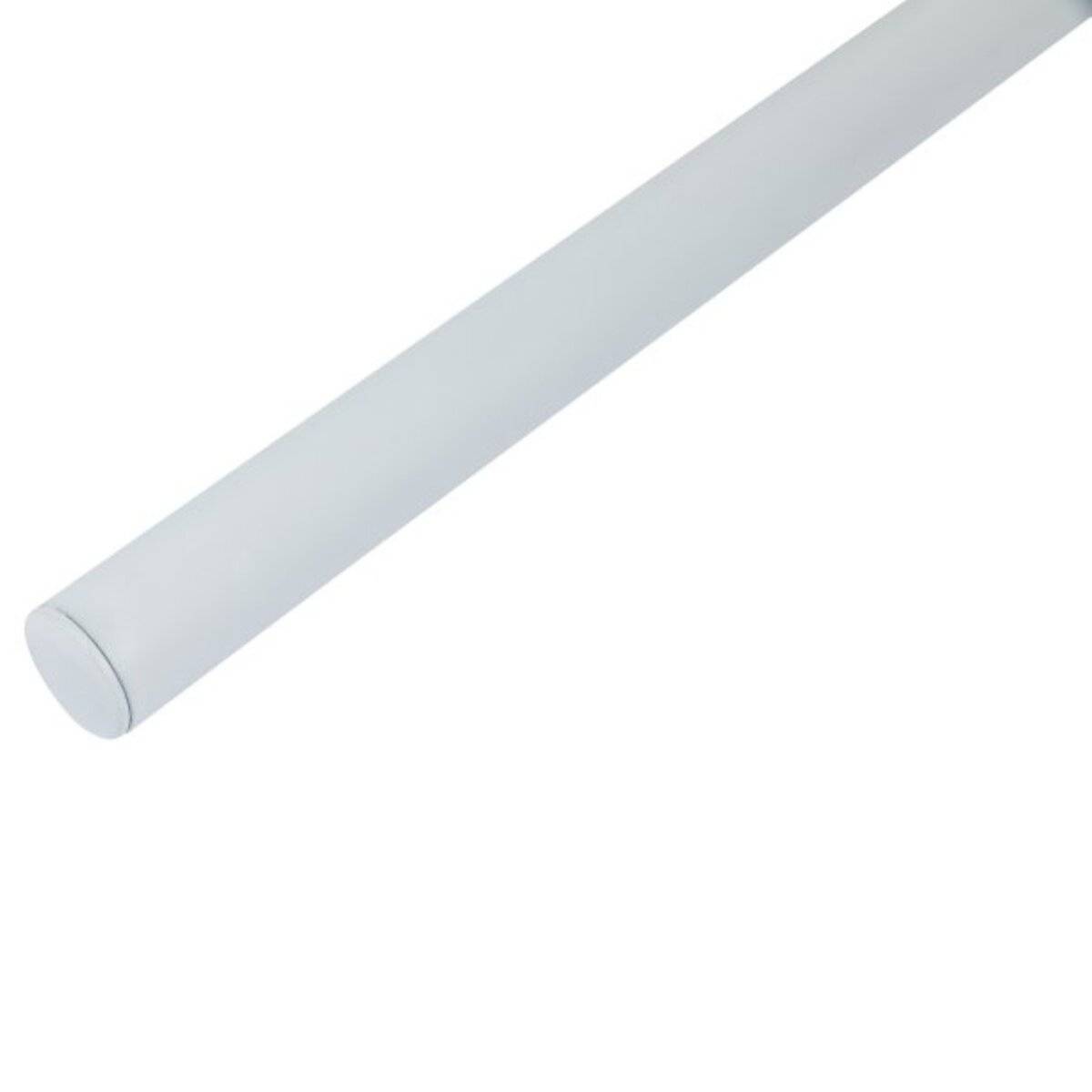 Scopa per WC Samos con manico in acciaio inox - Accessorio bagno moderno, bianco-2