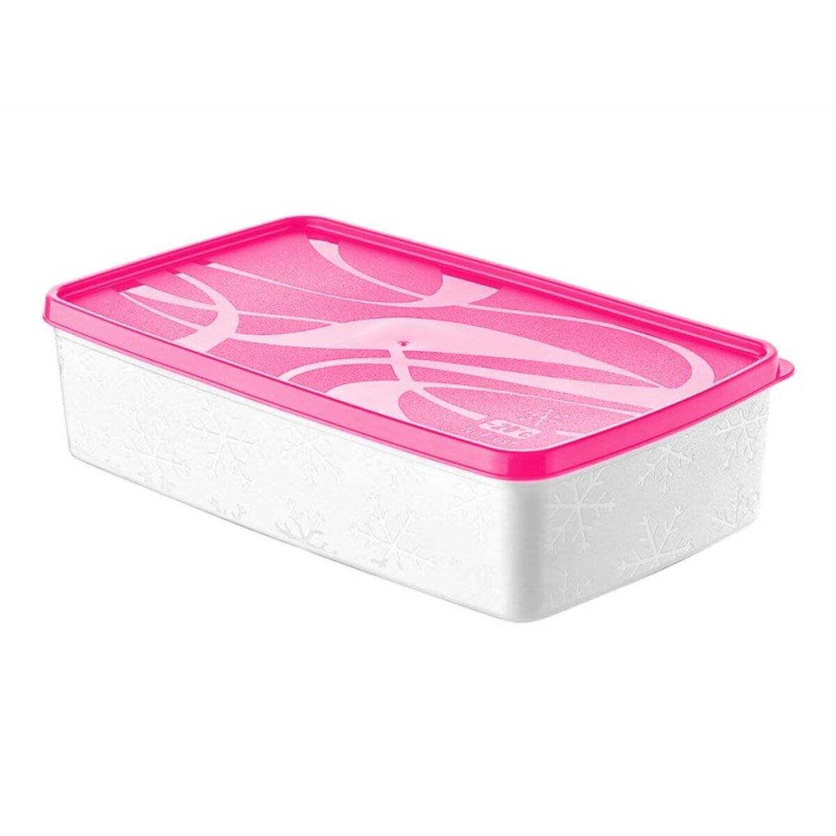 Contenitore per alimenti Alaska con funzione di congelamento rapido - contenitore per congelatore, 2000 ml, rosa-0