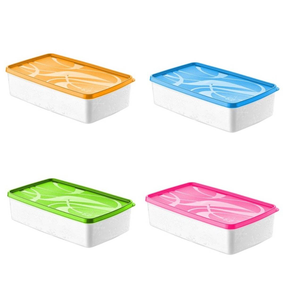 Contenitore per alimenti Alaska con funzione di congelamento rapido - contenitore per congelatore, 2000 ml, rosa-1