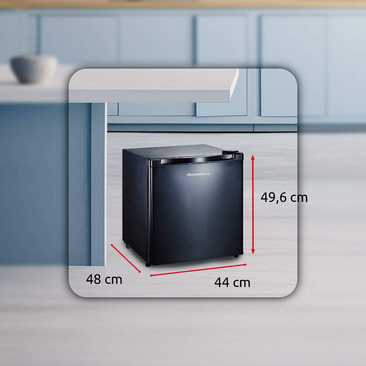 Mini frigorifero Melchioni da 46 litri con compressore, silenzioso e compatto-3